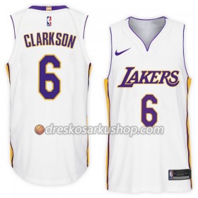 Muški NBA Dres Los Angeles Lakers Jordan Clarkson 6 Nike 2017-18 Bijela Swingman